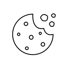 Cookie icon vector isolated.