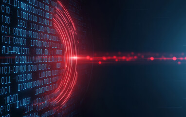 The background of future technology made up of particle elements and rays