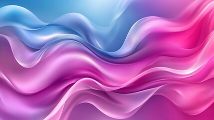 Obraz premium Abstract background with pink, blue, and white wavy lines.