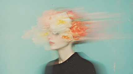 Fashion woman album cover style