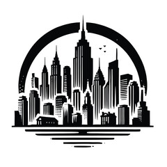Obraz premium Cityscape Silhouette
