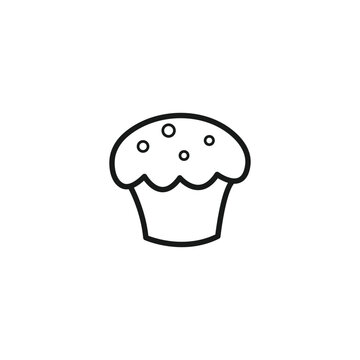 recommend clip art: Muffin hand drawn outline doodle icon. Vector sketch illustration of muffin for print, web, mobile and infographics isolated on white background.
