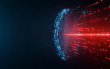 Obraz premium The background of future technology made up of particle elements and rays