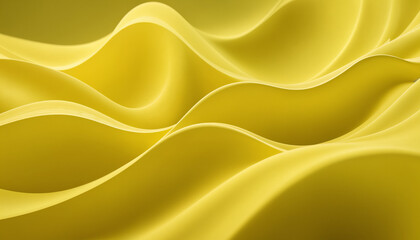 Obraz premium Abstract image of flowing yellow fabric waves, ideal for design projects, events, or cheerful themed occasions.