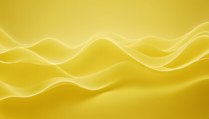 A vibrant abstract composition featuring smooth yellow wavy lines. Ideal for backgrounds in modern design, branding, or promotional materials.
