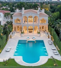 luxury swimming pool,generated ai