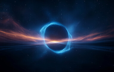 Obraz premium The background of future technology made up of particle elements and rays 