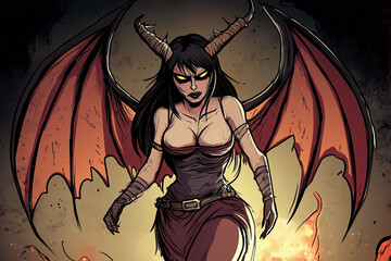 demonic succubus harpy grim dark fantasy monster