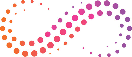 A colorful logo with a purple and orange swirl that looks like a circle