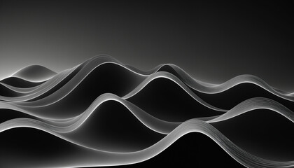 Abstract black and white wave design, ideal for modern backgrounds, digital art, and minimalist projects.