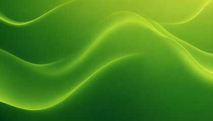 Fototapeta premium A smooth green abstract background featuring soft, flowing curves, ideal for spring-themed designs, wellness projects, and digital art.