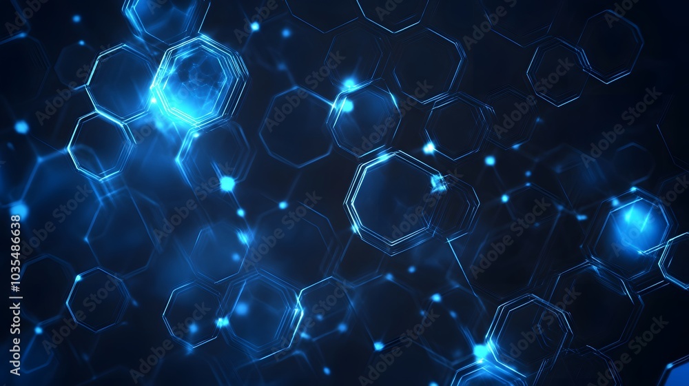 Poster hexagons pattern. geometric abstract background with simple hexagonal elements. medical, technology 