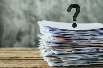 Close-Up View of Stacked Papers on Table