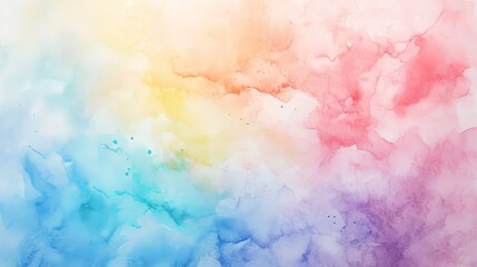 Fototapeta premium Rainbow pastel unicorn candy watercolor on paper - abstract background for celebrations, invitations, and event decor