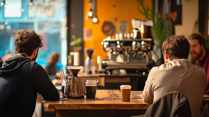 Cheerful colleague enjoying coffee break at workshop