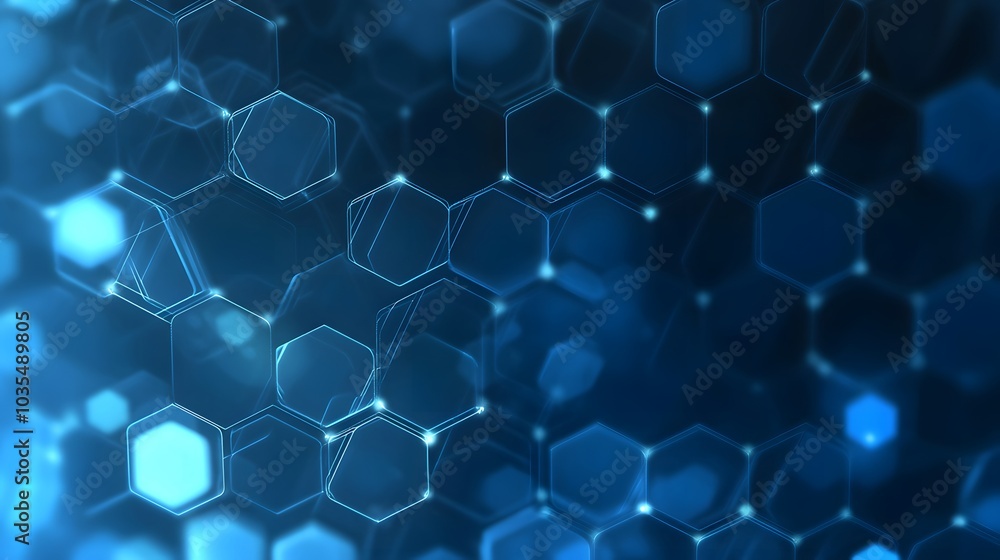 Poster hexagons pattern. geometric abstract background with simple hexagonal elements. medical, technology 