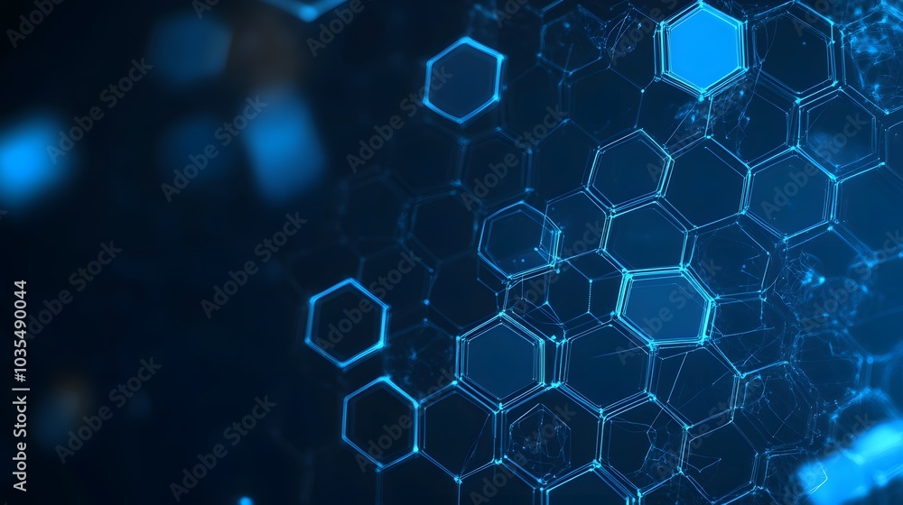 Poster hexagons pattern. geometric abstract background with simple hexagonal elements. medical, technology 