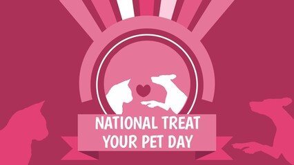 National Treat Your Pet Day web banner design illustration 