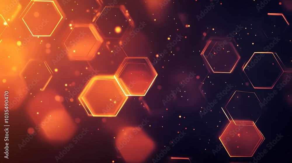 Poster hexagons pattern. geometric abstract background with simple hexagonal elements. medical, technology 