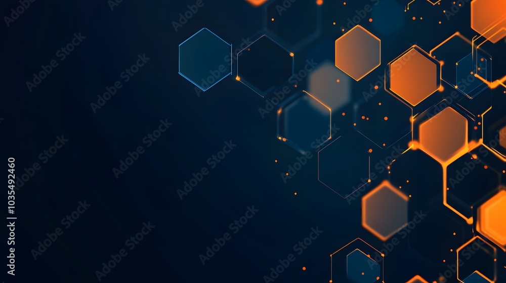 Poster hexagons pattern. geometric abstract background with simple hexagonal elements. medical, technology 