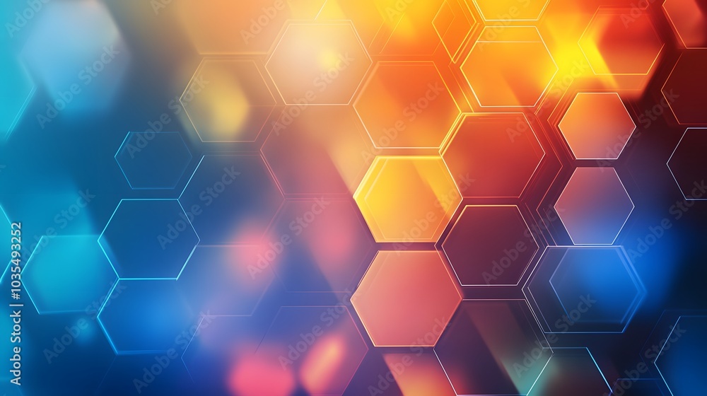 Poster hexagons pattern. geometric abstract background with simple hexagonal elements. medical, technology 