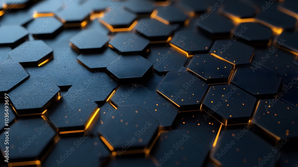 Poster hexagons pattern. geometric abstract background with simple hexagonal elements. medical, technology 