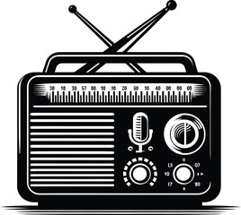 retro radio illustration