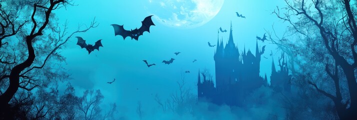 Fototapeta premium Haunted house. Halloween decoration element.