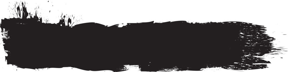 Brush paint .Grunge Paint Roller . Vector brush Stroke . Grunge banner . Black stripe with rough edges. paintbrush design element . Gradient brush . Bulge line . Distress, grungy strokes