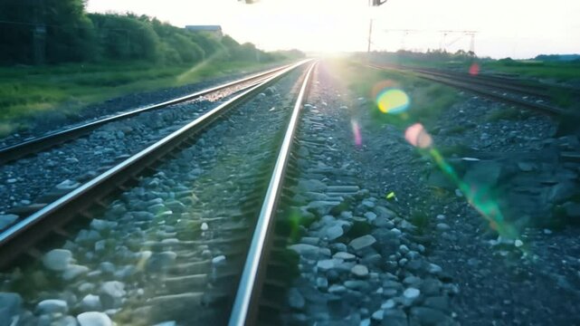 rocks used for railway sleepers slow motion. 4K Video