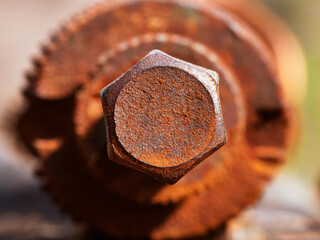 rusty bolt and nut