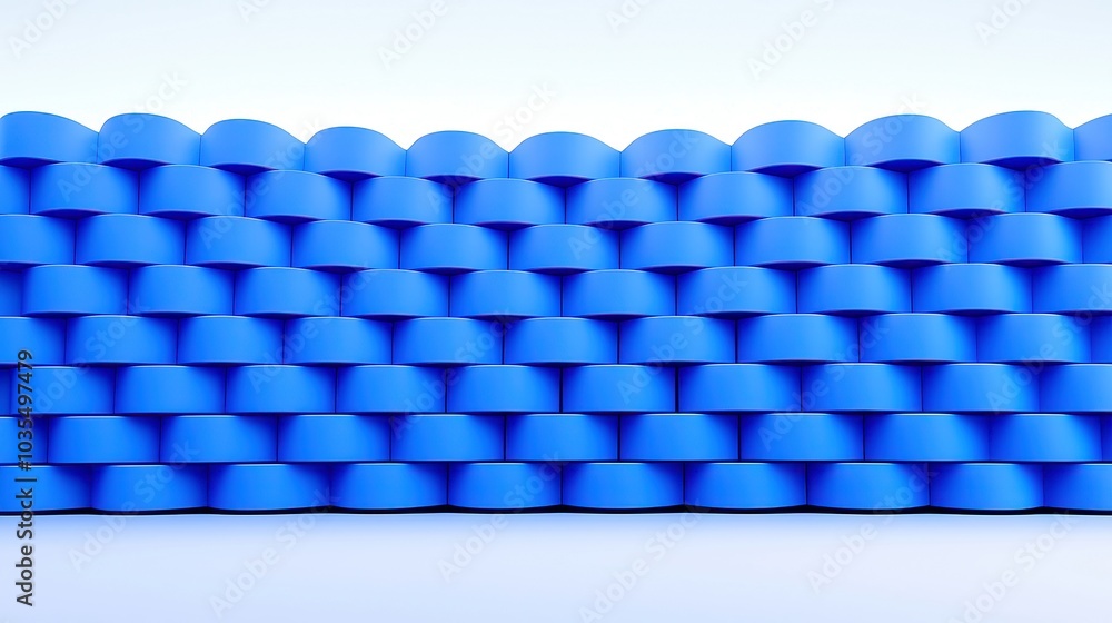 Aufkleber vibrant blue geometric abstraction, a captivating design featuring an intricate arrangement of shape