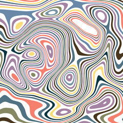 ABSTRACT ILLUSTRATION MARBLED TEXTURE LIQUIFY PSYCHEDELIC PASTEL SOFT COLORFUL DESIGN. OPTICAL ILLUSION BACKGROUND VECTOR DESIGN