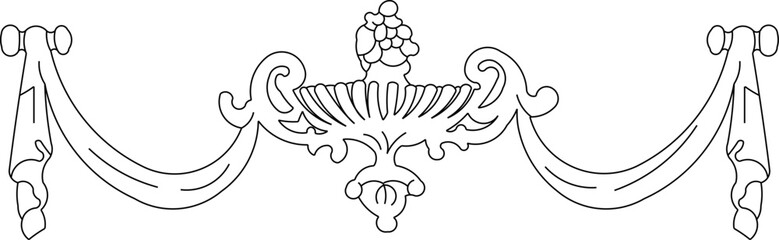 Sketch vector illustration silhouette design neoclassical style classical decor vintage ethnic roman greek