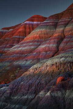 View of beautiful canyon and mountain landscape with scenic rock formations, Paria, United States.