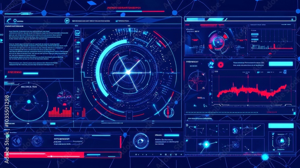 Poster futuristic hud elements for game design, immersive user interface components, callouts, headers, fra