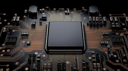 Futuristic Digital Circuit Map, a vibrant and intricate design showcasing interconnected pathways and nodes, ideal for enhancing websites and presentations with a modern tech aesthetic.