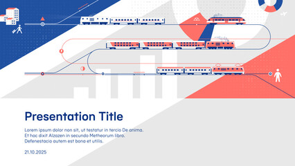 Presentation template on the topic of passenger rail transport