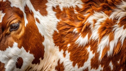 Realistic Cow Pattern Skin Texture for Rural Charm in Design Projects