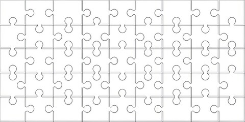 A blank jigsaw puzzle with 36 pieces ready for your custom design