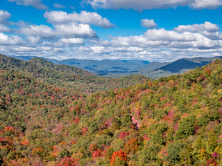 mountain home in fall