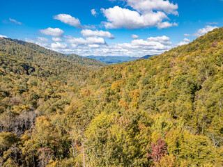 mountain home in fall