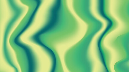 Abstract fluid mesh background flowing green and yellow gradient curves for poster, banner and backdrop design