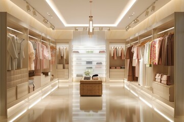 Interior of a luxury mens wear store