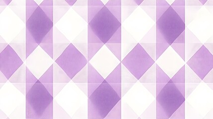 Fototapeta premium Lavender gingham pattern with pastel purple and white checks, soft geometric design, seamless repeating squares, delicate textile texture, vintage-inspired and soothing palette.
