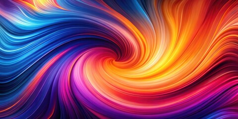 Fototapeta premium A vibrant abstract swirl of color, a mesmerizing symphony of hues dancing in a dynamic vortex