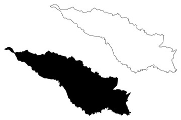 San Jose City (Republic of Costa Rica) map vector illustration, scribble sketch City of San Jose map