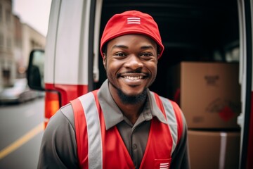 Portrait of a young delivery man