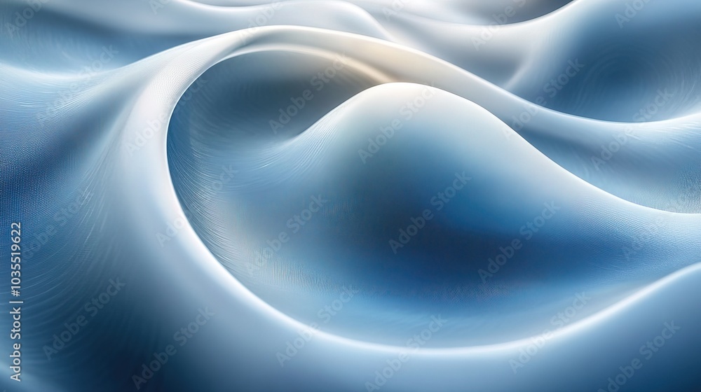 Wall mural a blue wave with a spiral shape. technology background