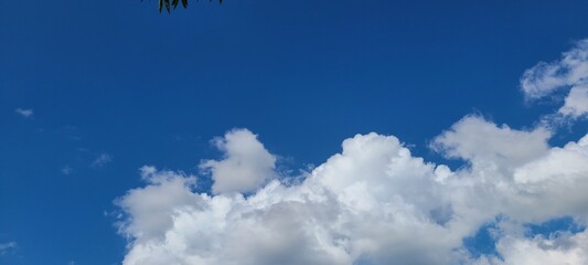blue sky with white clouds